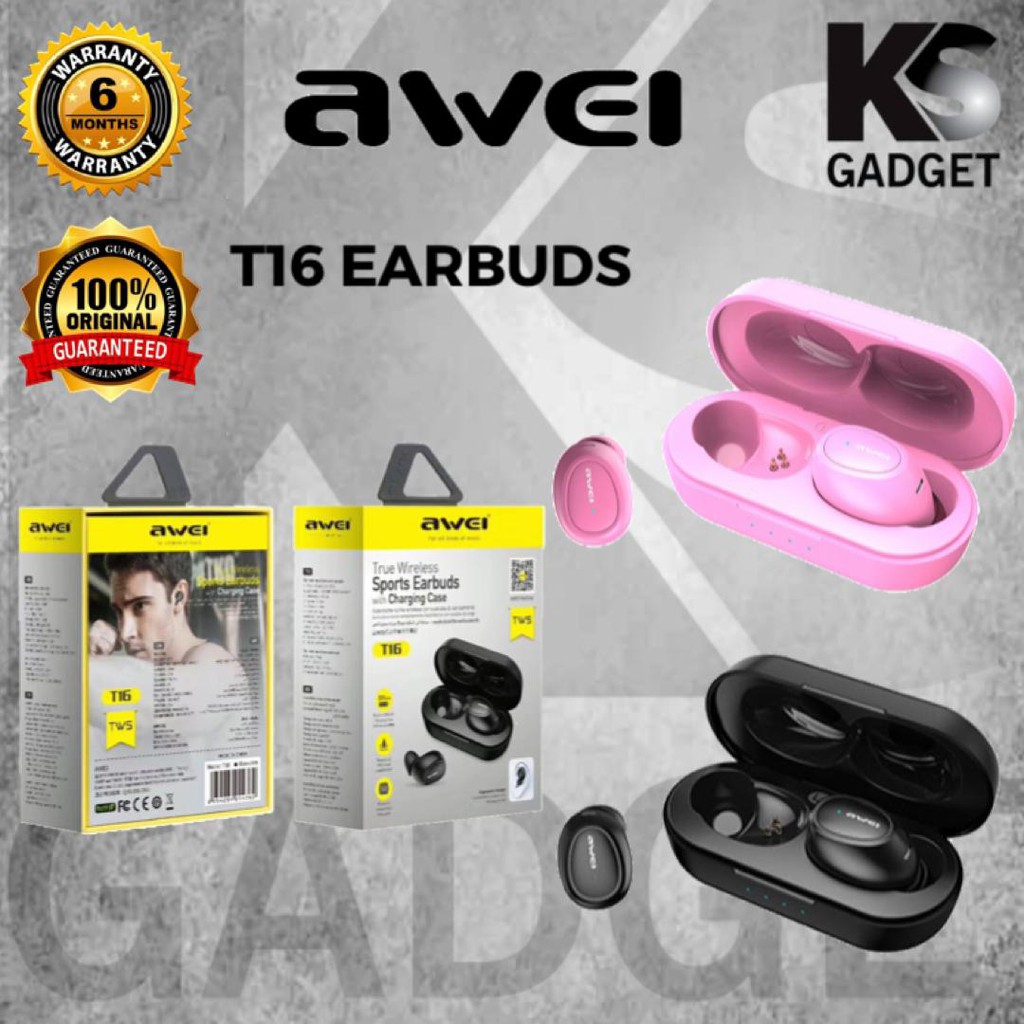 AWEI TWS T16 Wireless Earphone With Bluetooth 5.0 Headset Earphone