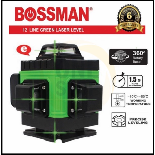 12 line green store laser level