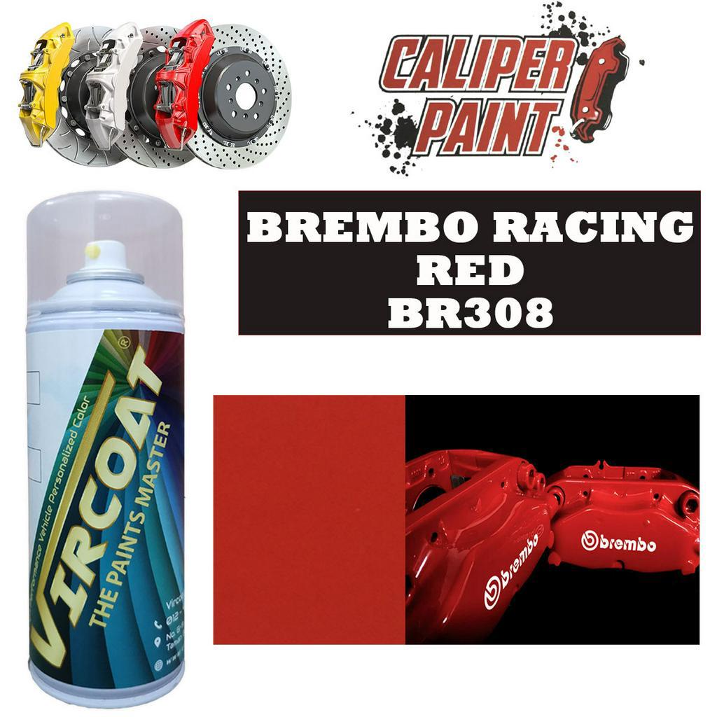 Aikka Brake Caliper Paint Brembo BR308 Racing Red Vircoat Aerosol Spray ...