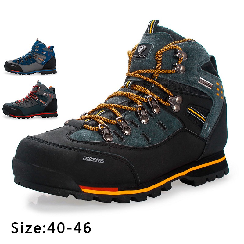 Outdoor hiking shoes men's waterproof walking shoes nonslip wearresistant sports shoes