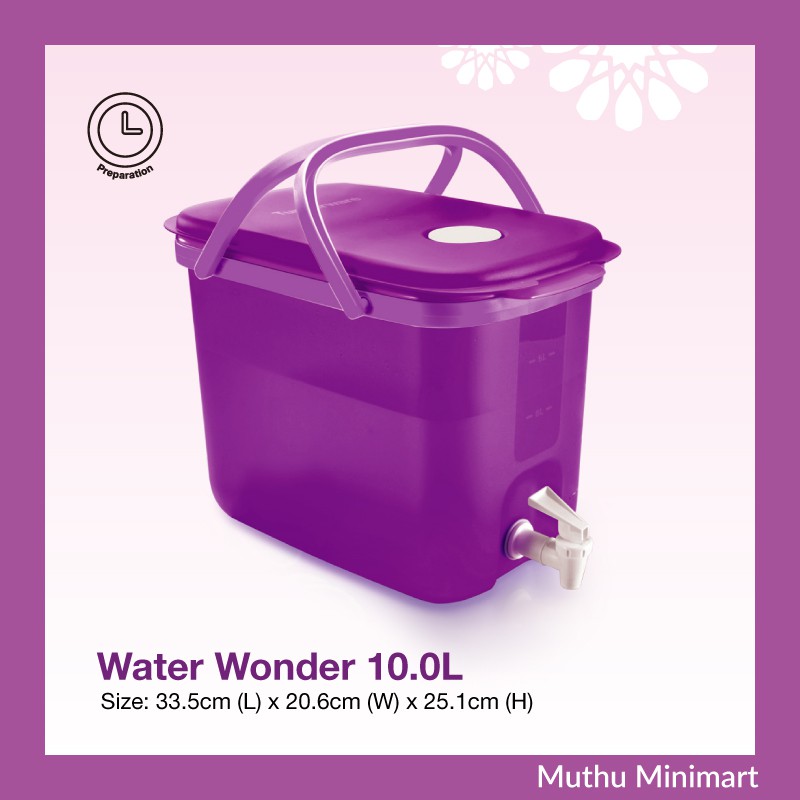 Original Tupperware Water Wonder Water Container Water Dispenser Bekas Air Tong Air