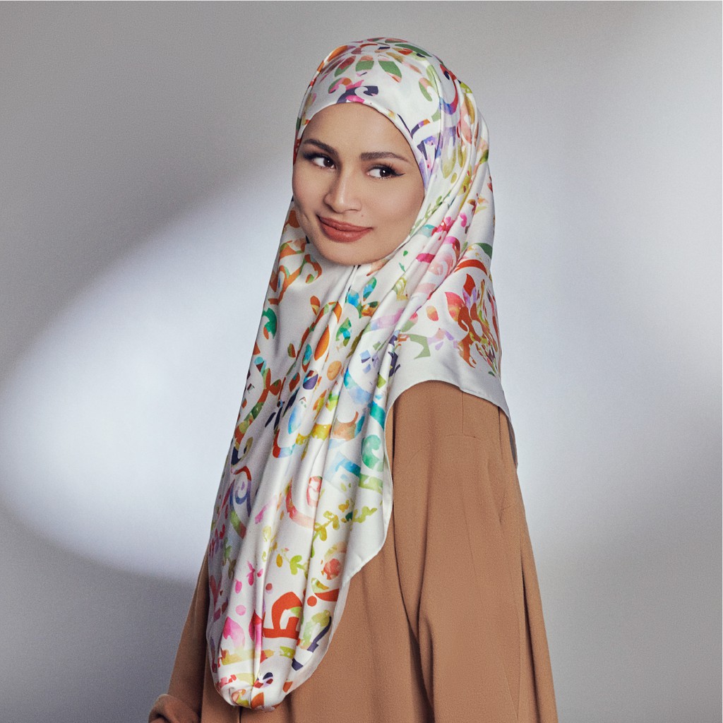 SHAWLPUBLIKA Zara Printed Square Tudung Bawal Tudung Satin | Shopee ...