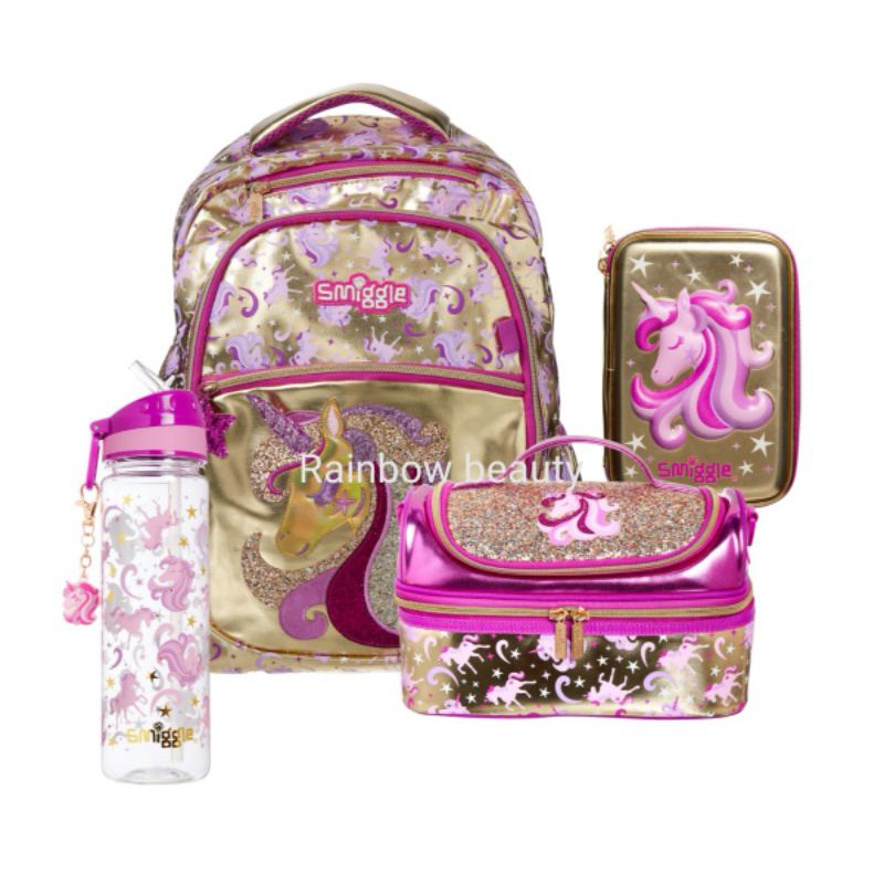 HOT ITEM New Smiggle Gold School Bag Beg Sekolah Backpack Kanak kanak Shopee Malaysia