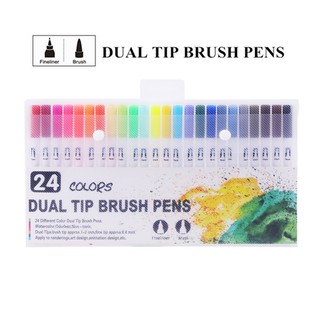 100 Colors Dual Tip Brush Marker Pens