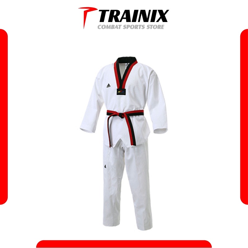 Adidas Taekwondo Suit adiSTART WT Premium Poom Red Black Neck