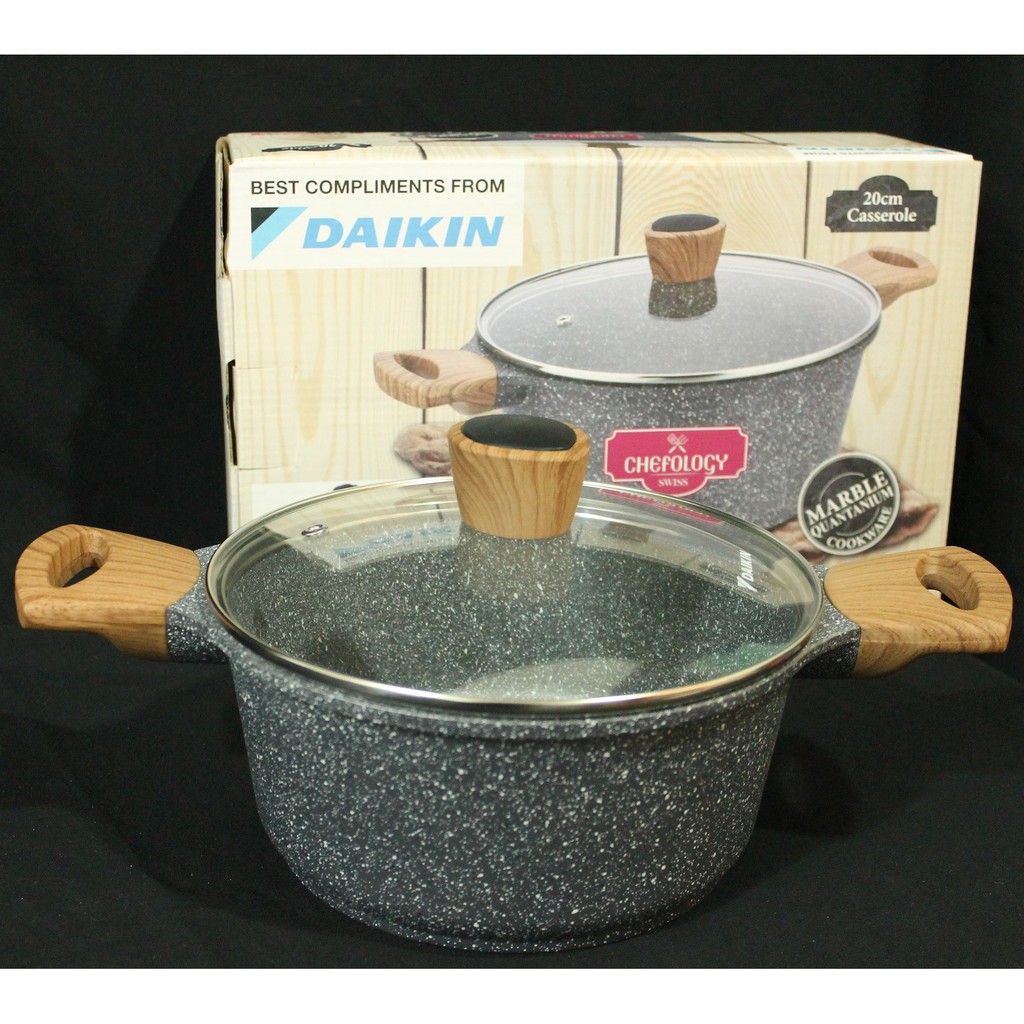 READY STOCK CHEFOLOGY SWISS MARBLE QUANTANIUM COOKWARE Shopee Malaysia