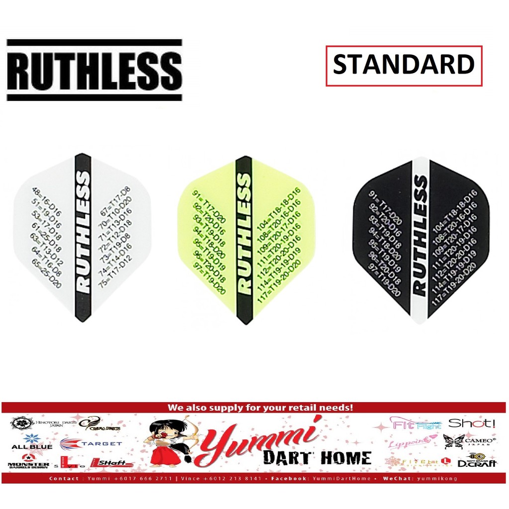 RUTHLESS DART FLIGHT - DART FLIGHT - 100 MICORN - CHECKOUT (STANDARD ...