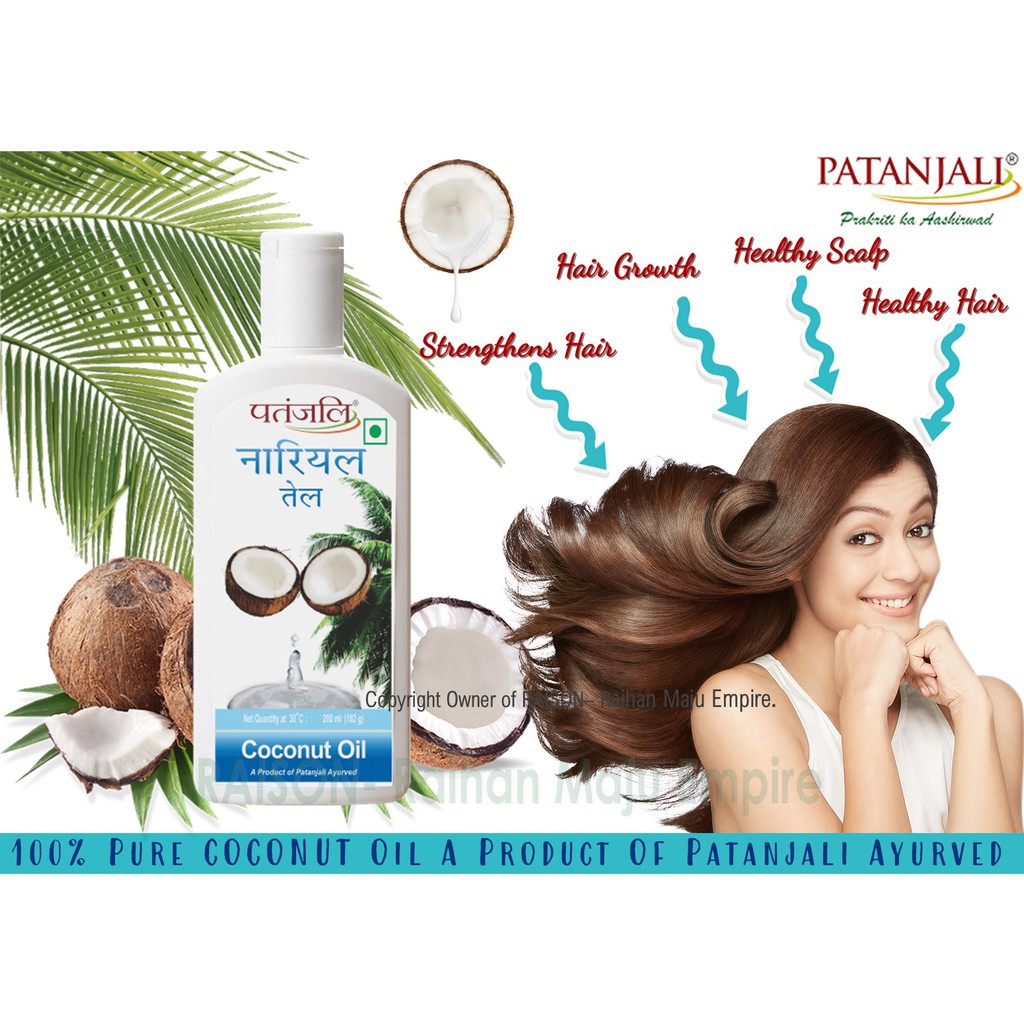 Patanjali 100 Pure Coconut Oil 200ml Shopee Malaysia