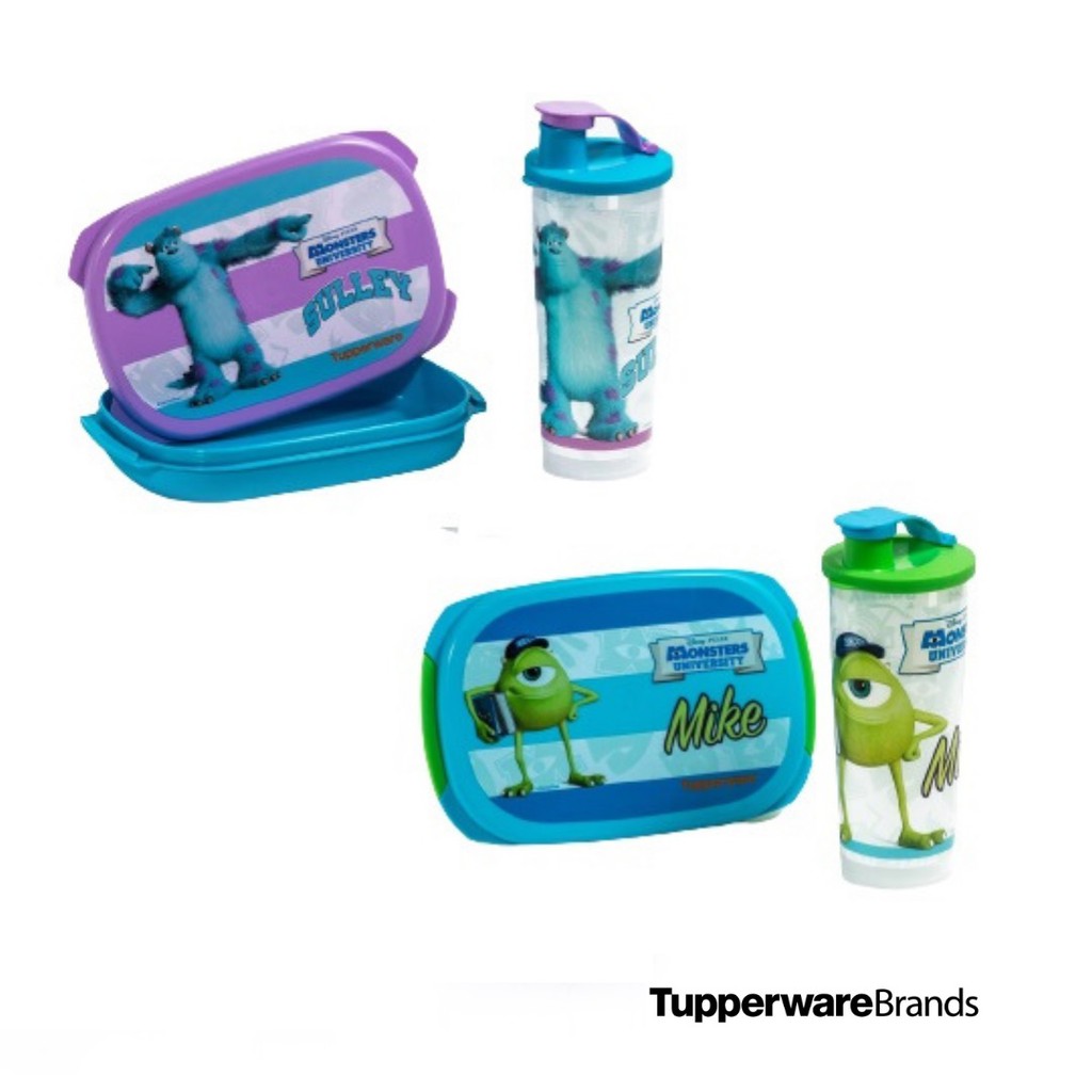 Tupperware Monster Inc Sully OR Mike Lunch Set | Shopee Malaysia