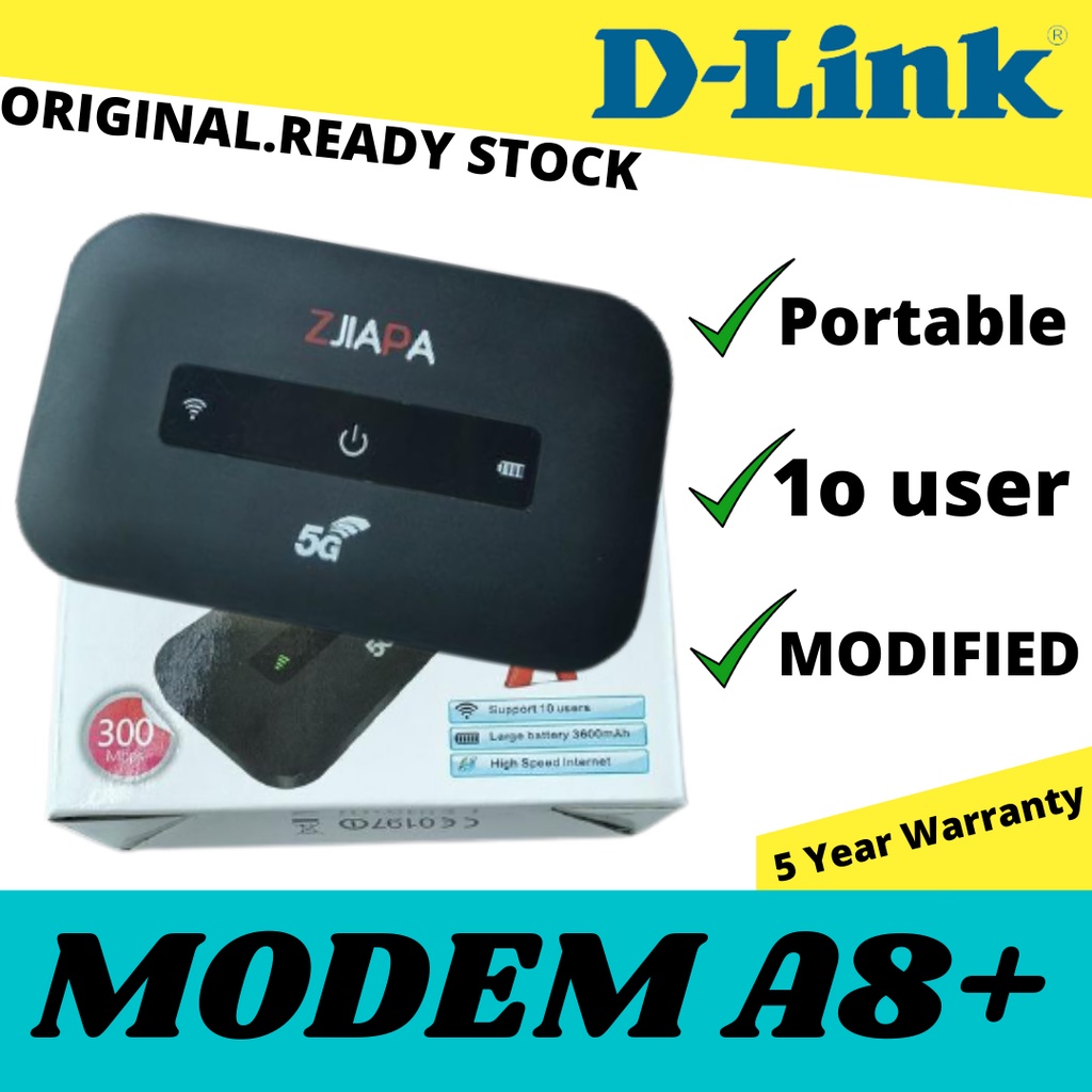 {D-Link} Modified New ZTE A8+ pocket wifi modem router 4G/5G 150Mbps ...