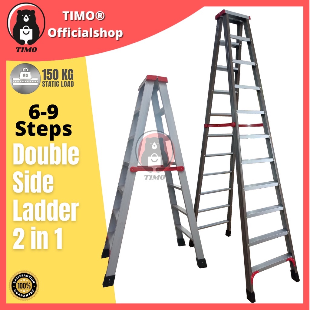 (READY STOCK) 2in1 Double Side Ladder Domestic Commercial Use High ...