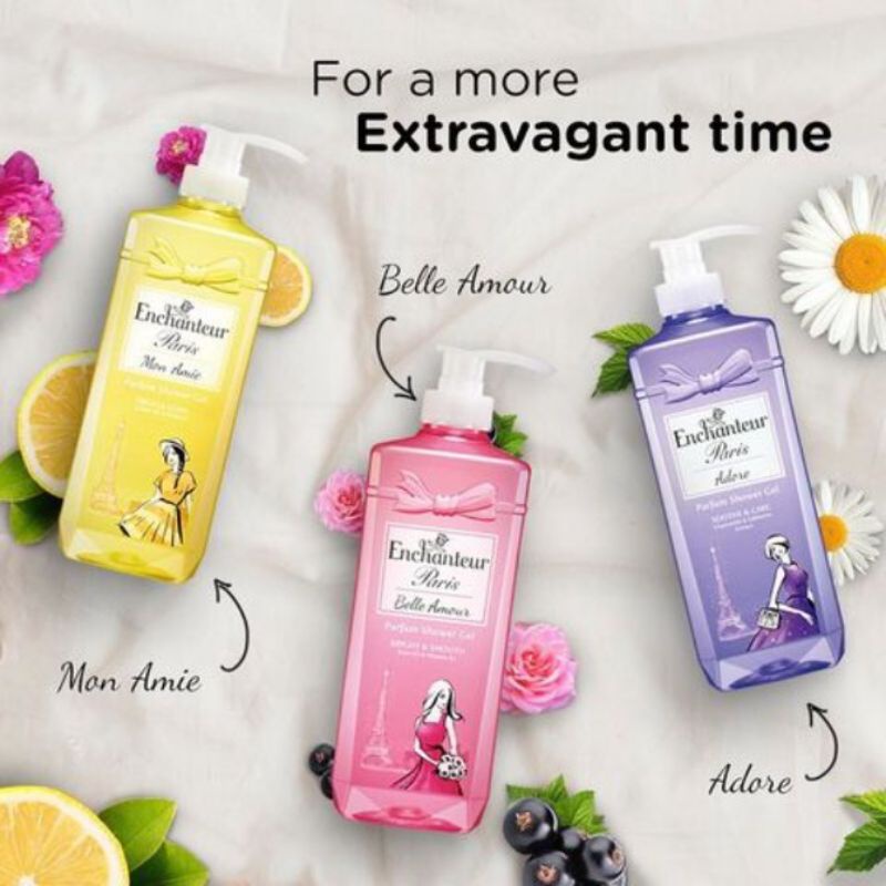 Enchanteur Paris Shower Gel 750ml Shopee Malaysia