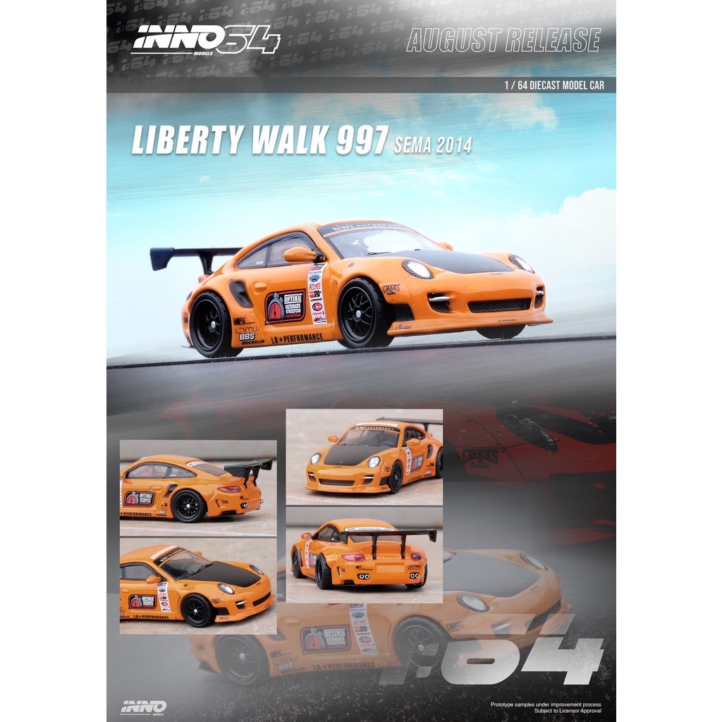 (NOT SEALED FOC PROTECTOR) INNO MODELS INNO64 1/64 LBWK PORSCHE 997 ...
