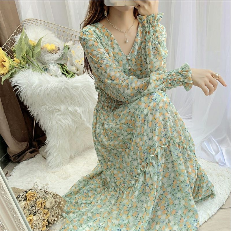 Shopee floral 2024 maxi dress