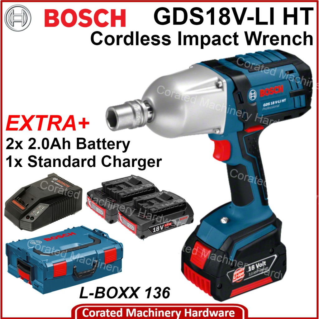 CORATED] Bosch GDS18V-Li HT Cordless Impact Wrench (1 Year