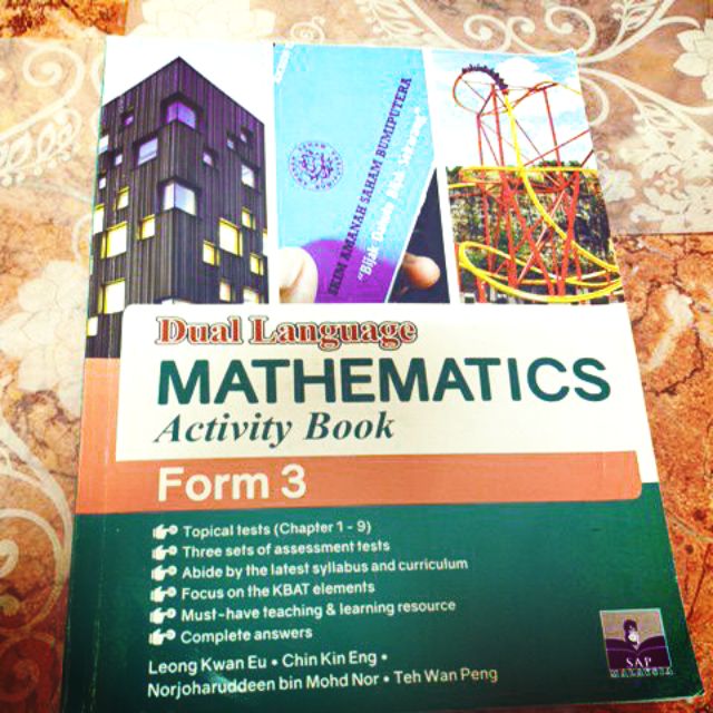 Dual language Mathematics Activity Book Form 3(kssm) | Shopee Malaysia