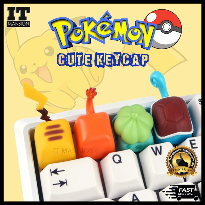 [MY READY STOCK] POKEMON Cute Keycap Gaming Keycap For Machanical ...