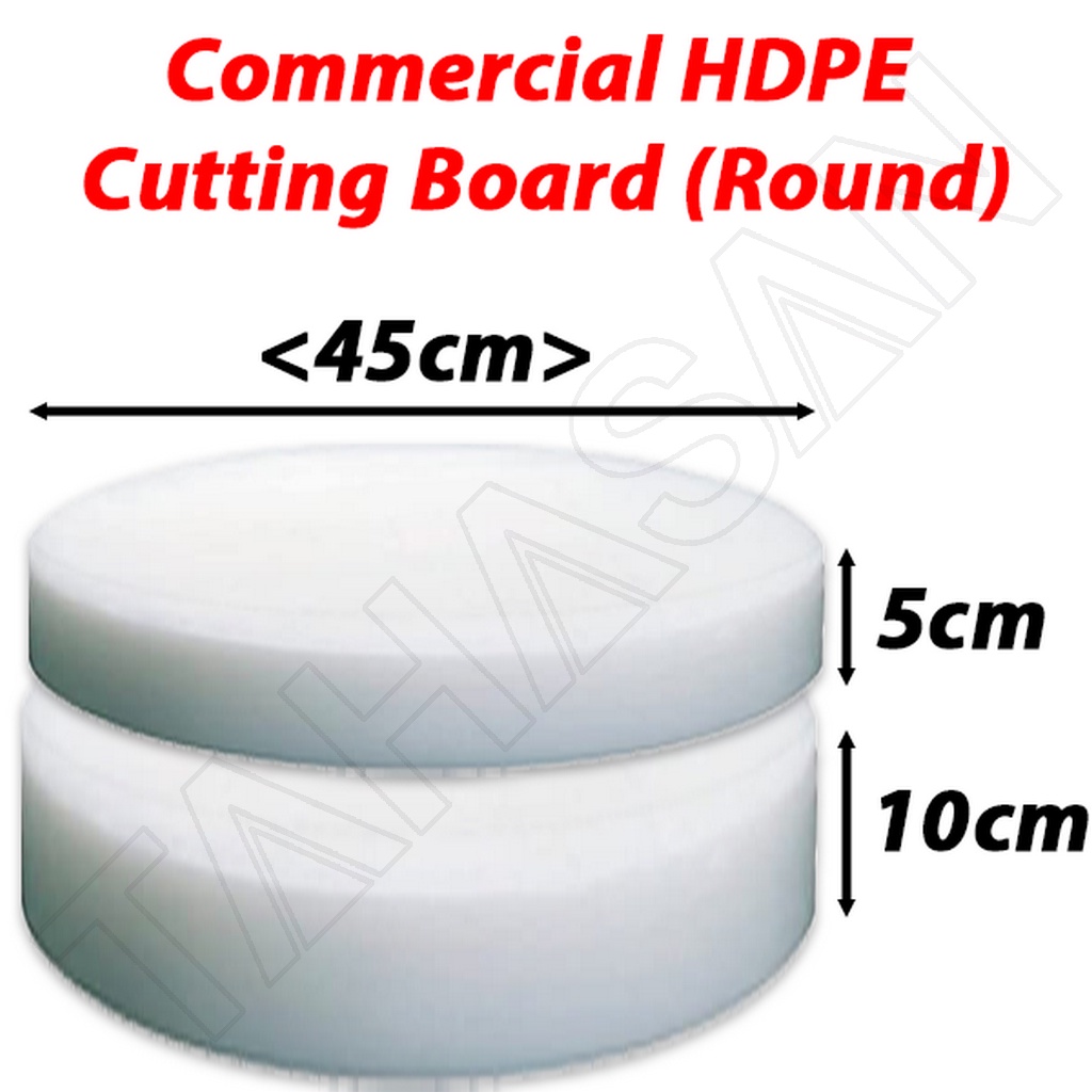 HDPE Round Cutting Board Commercial Cutting Board White Professional