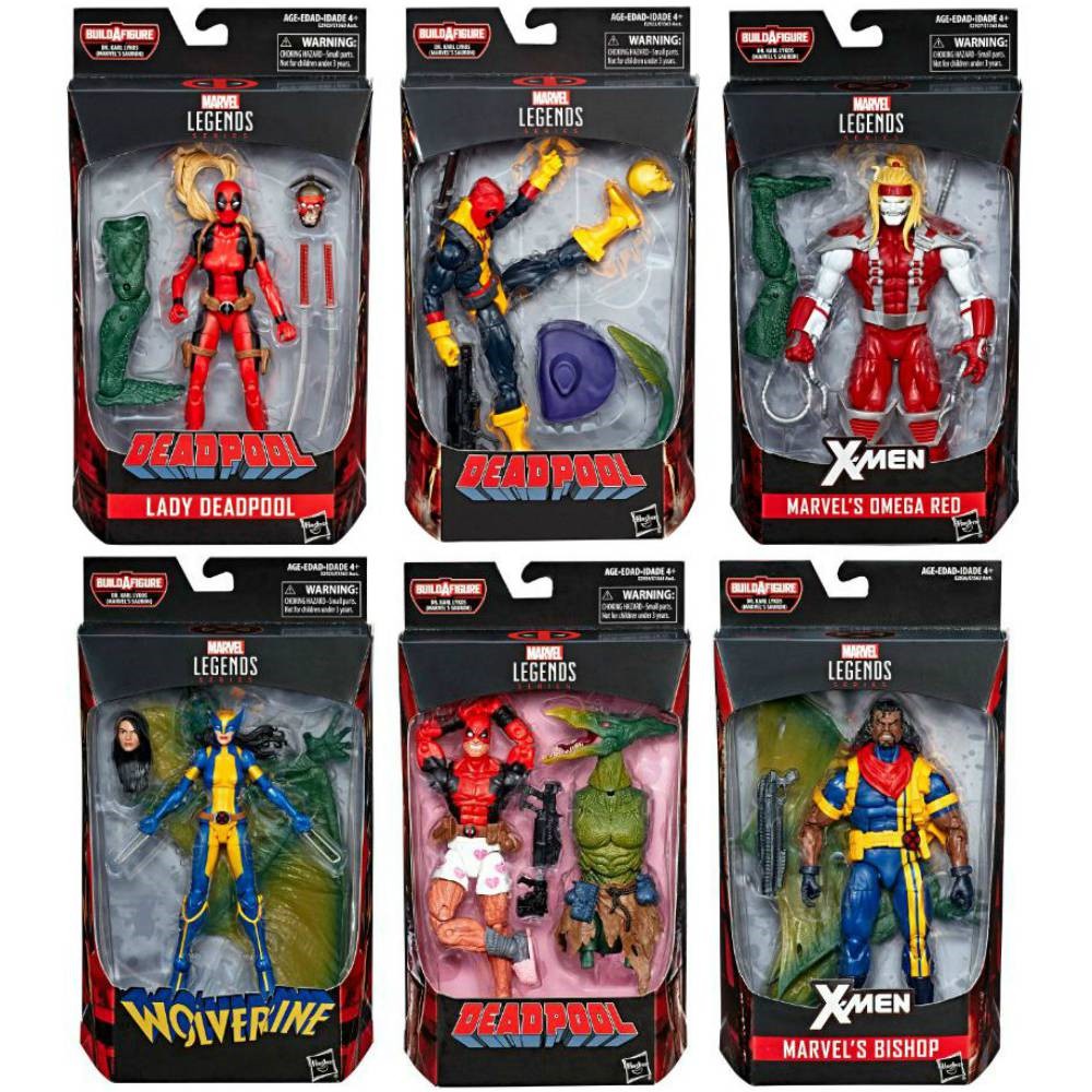 Hasbro Marvel Legends 6inch Deadpool Set 6+1 With BAF (Pterodactyl ...