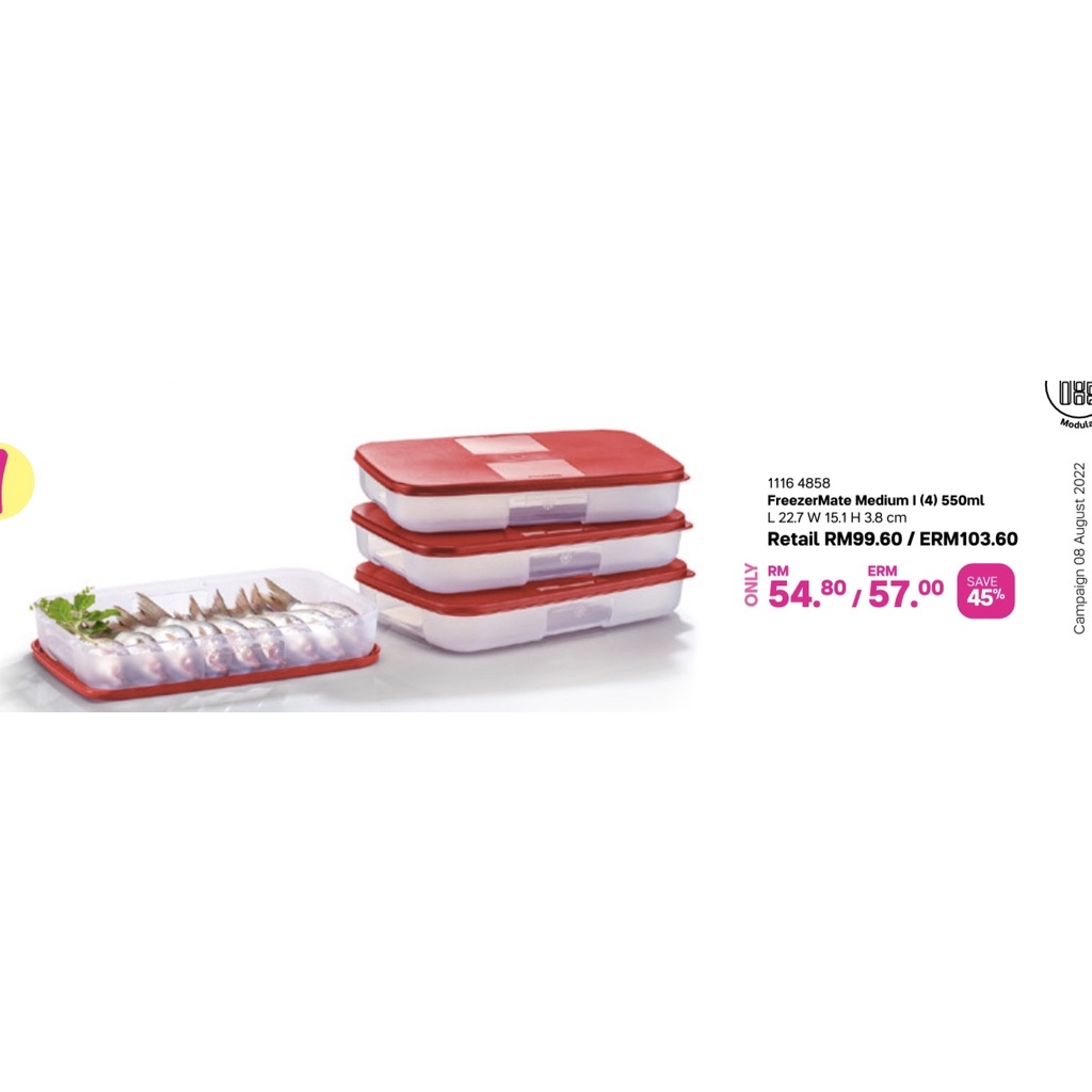 Tupperware FreezerMate Medium 550ml 1set | Shopee Malaysia