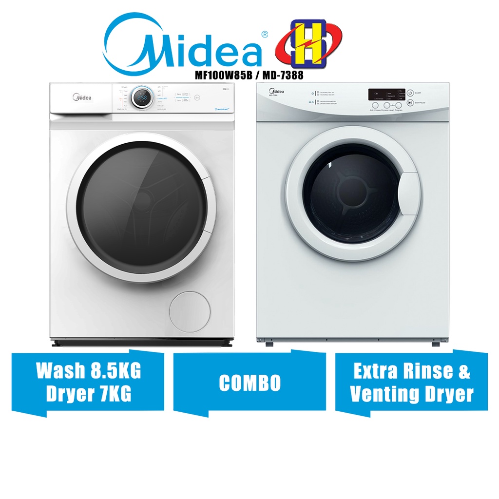 Midea washer and on sale dryer combo