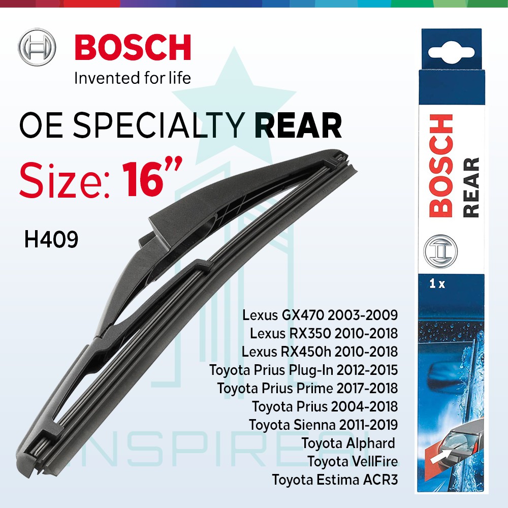 Bosch H409 Rear Wiper - Size:16