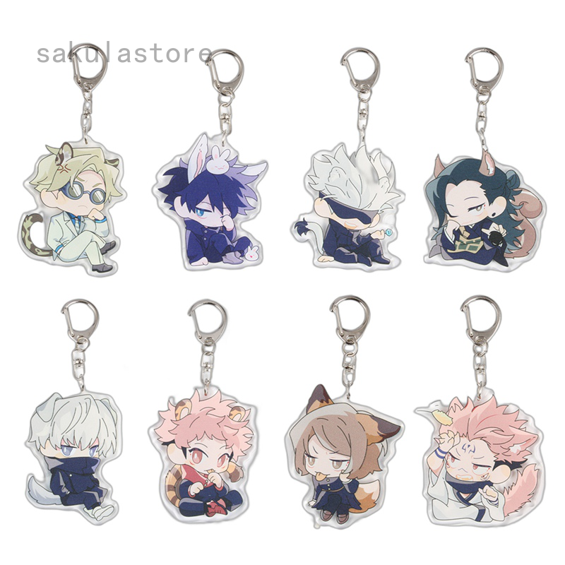 Jujutsu Kaisen Fashion Key Chains Fushiguro Megumi Keyrings Acrylic ...