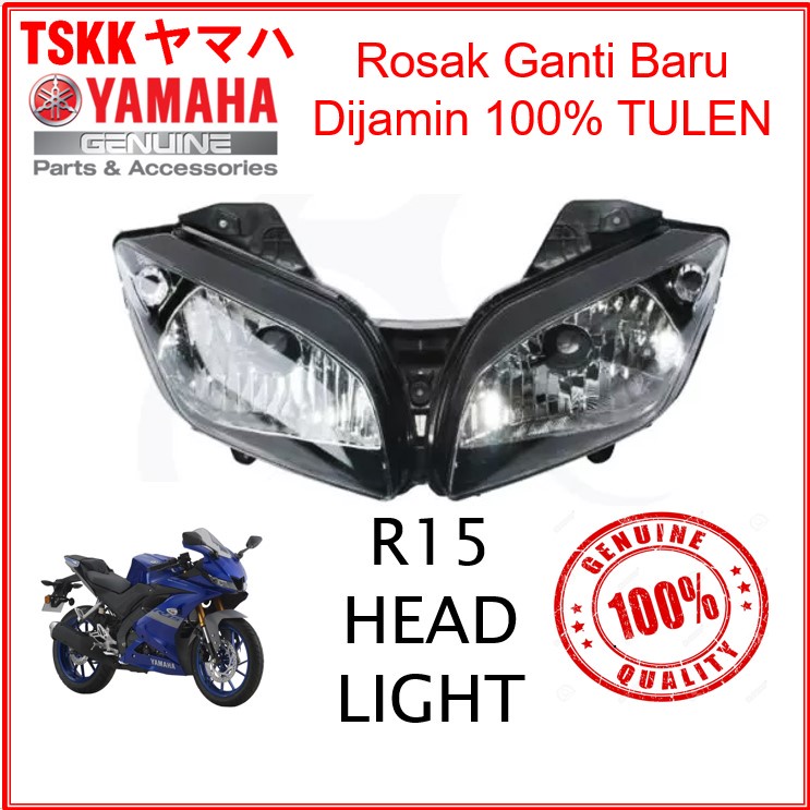 YAMAHA YZF R15 Original Head Light Lampu Depan R15 BK6-H4300-00 ...