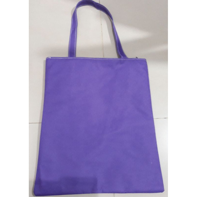 🍁ReadyStock 🍁Canvas Bag Plain Bag Kosong Shopping Tote Bag With Zipper ...