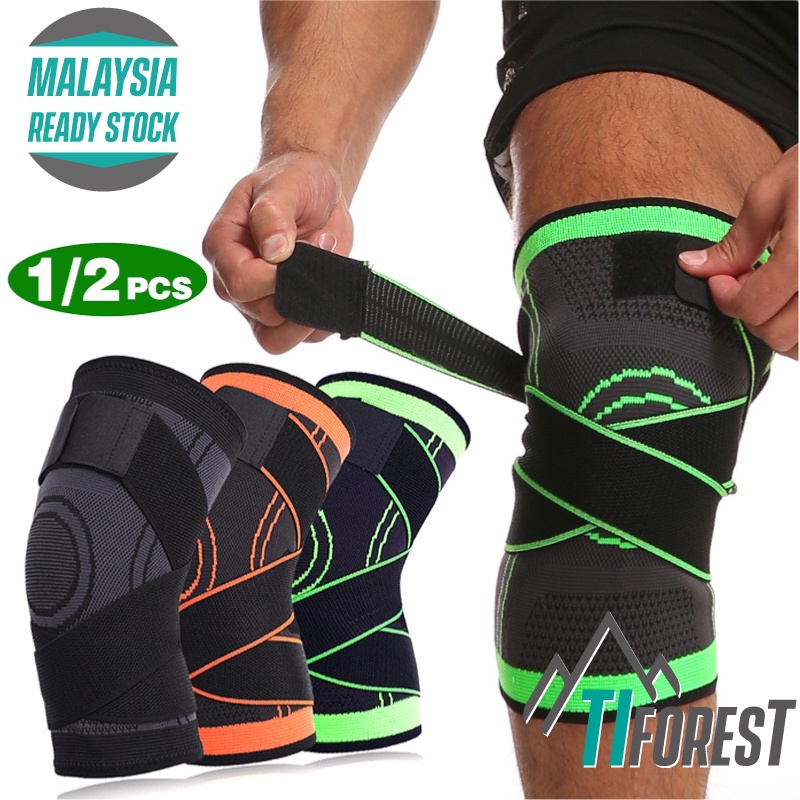🔥Ready Stock🔥3D Knee Guard Weaving Pressurization Knee Brace Protector ...