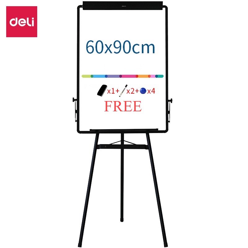 Deli Flip Chart Easel Whiteboard Kids Learning Writing Board Bulletin