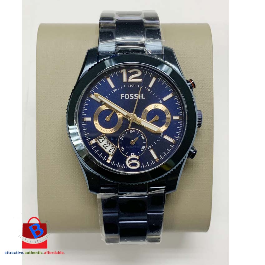 Perfect boyfriend multifunction hot sale blue stainless steel watch