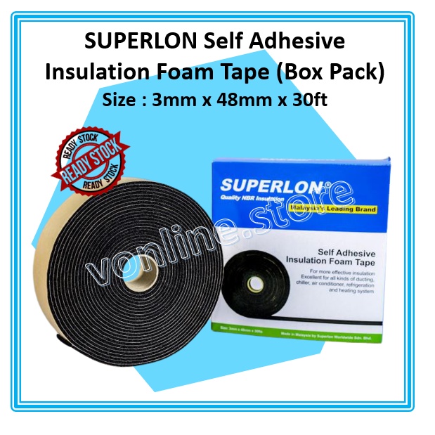 SUPERLON / SUNWHA Self Adhesive Insulation Foam Tape Aircond Car ...