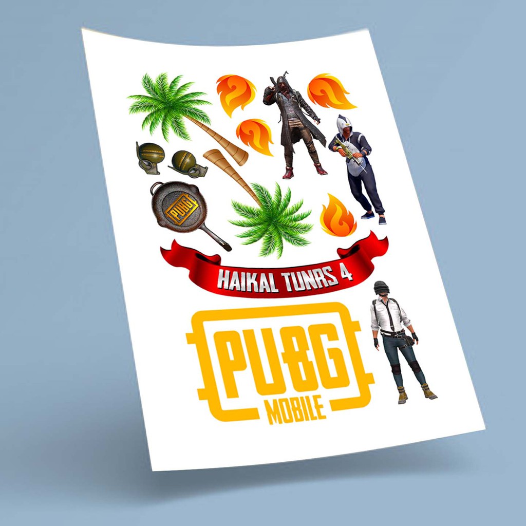 PUBG CUSTOM NAME & AGE [JPEG FORMAT/FILE] [CAKE TOPPER] [PRINT SENDIRI ...