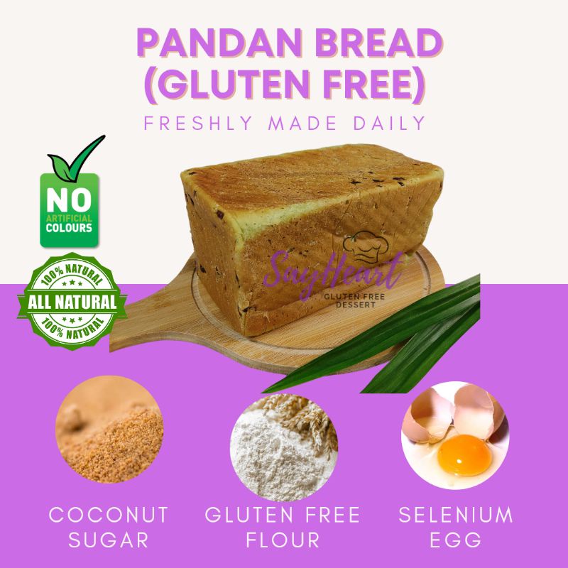 Roti Pandan Gluten Free Homemade ( pos semenanjung Malaysia sahaja
