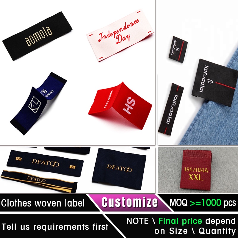 Customized Woven Label Tags, Clothing Label Customized