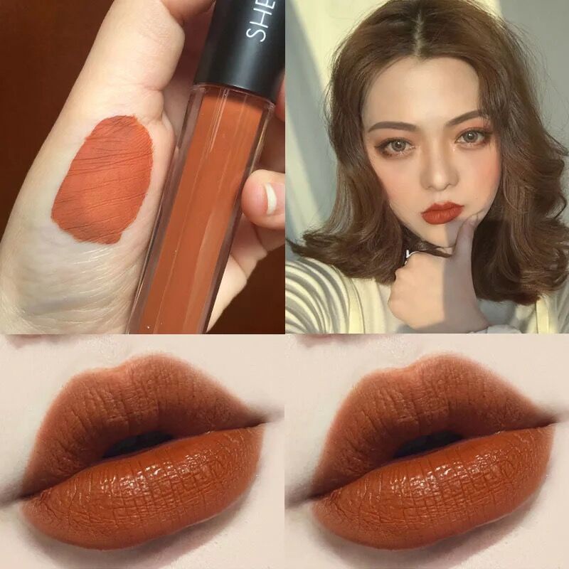 [Ready Stock] Matte Matte Lip Glaze Non-Fade Non-Stick Cup Pumpkin ...
