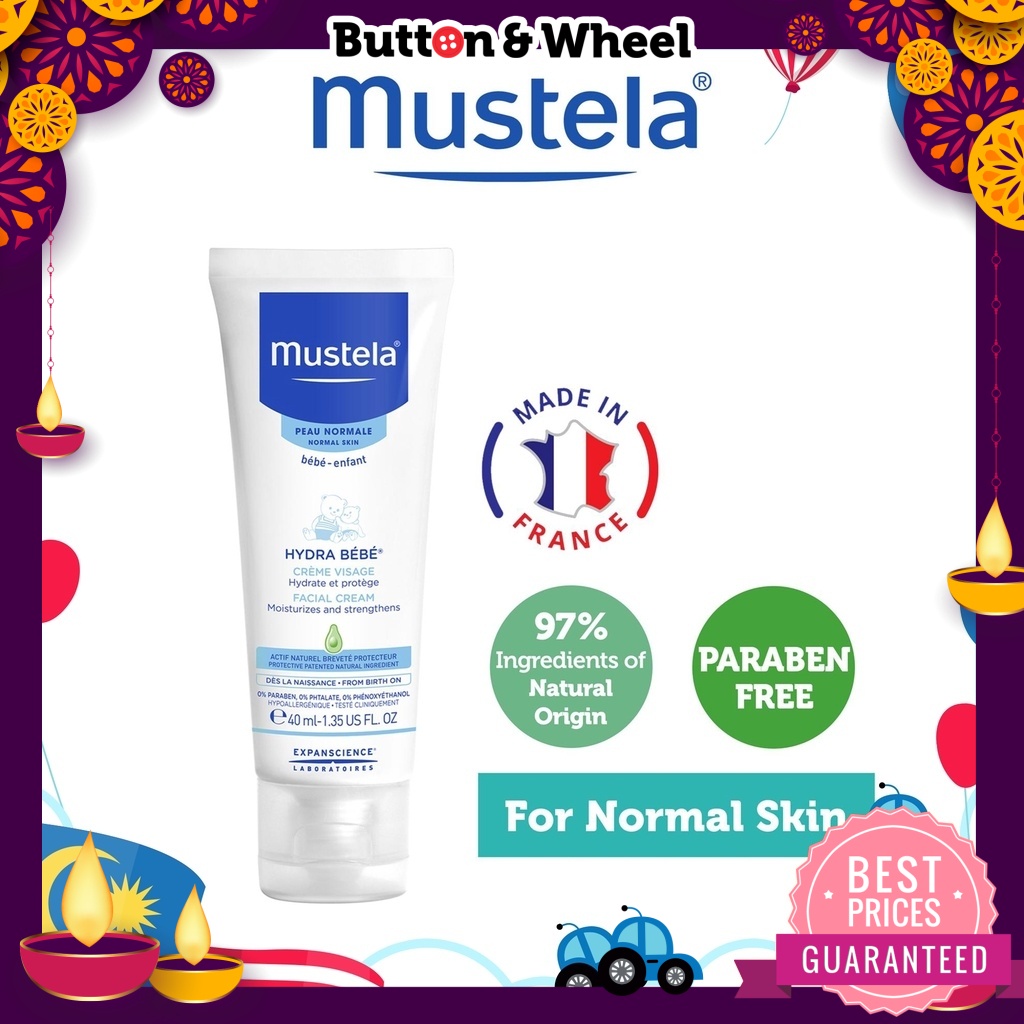 Mustela Hydra Bebe Facial Cream 40ml (Expiry Date 02/2023) Shopee