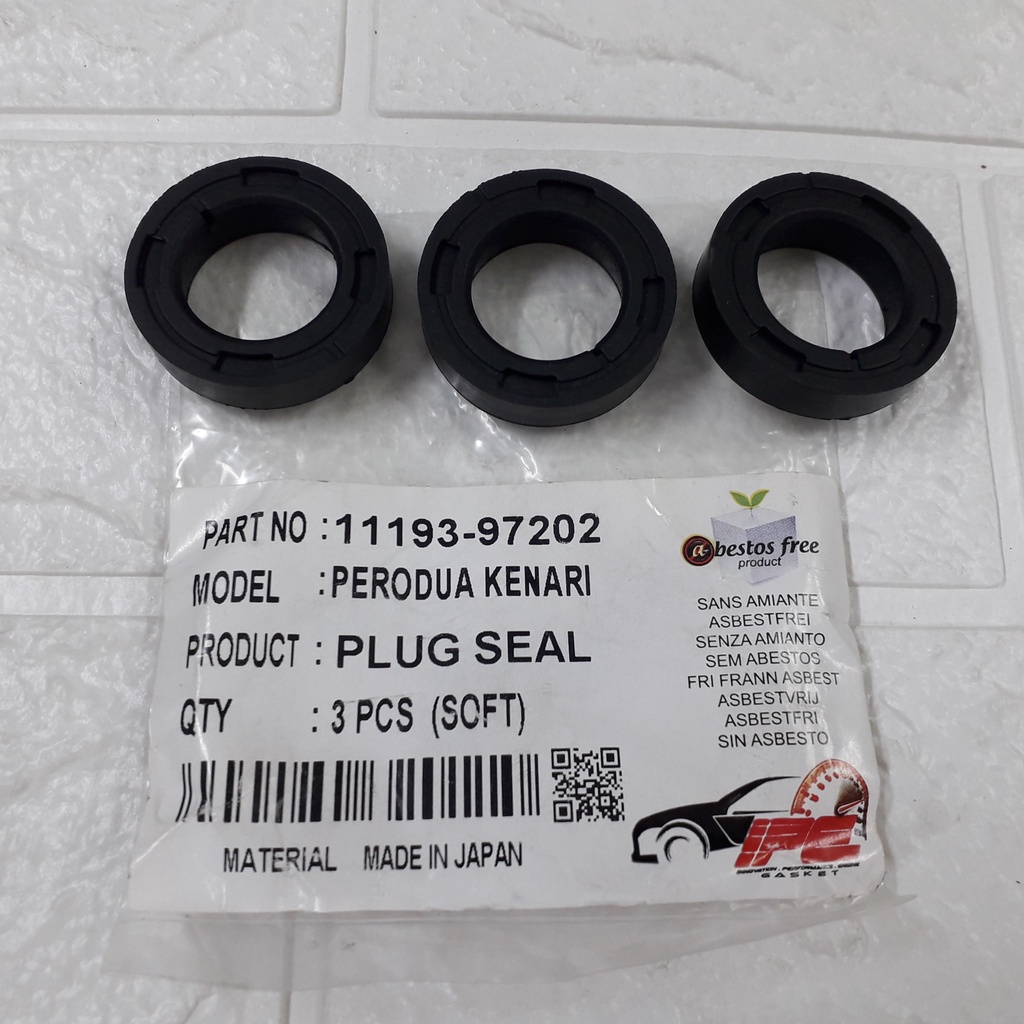 (3PCS IPE 1119397202) PERODUA KENARI & KELISA & KANCIL L6 PLUG SEAL