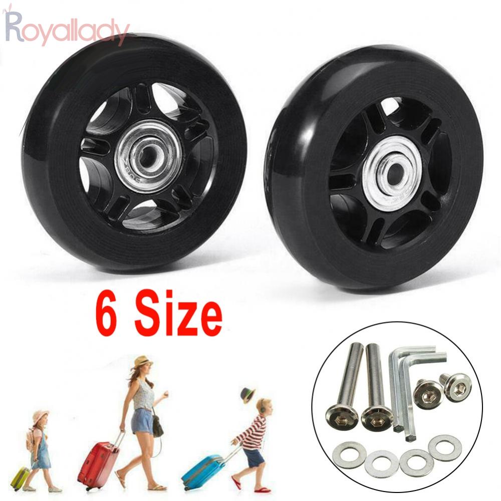 ROYALLADY Luggage Wheels Double Bearing LoadBearing Mute