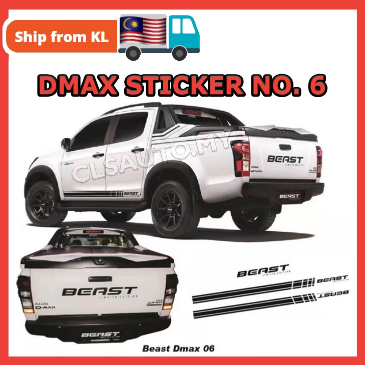 ISUZU DMAX Side Body Sticker Decal Pelekat – Bluepower, Diablo, Beast ...