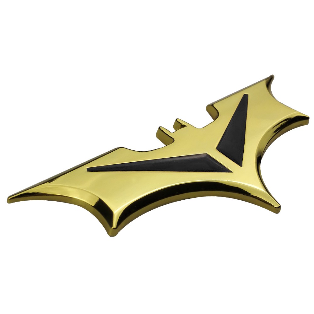 4Pcs Metal Golden Batman Dark Knight Mask Trunk Emblem Badge Decal Sticker Set