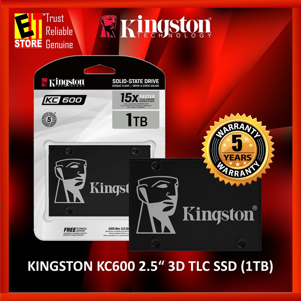 Kingston KC600 - SSD - 512 GB - SATA 6Gb/s - SKC600/512G - Solid State  Drives 