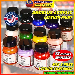 Set of 12 Angelus acrylic paints for leather