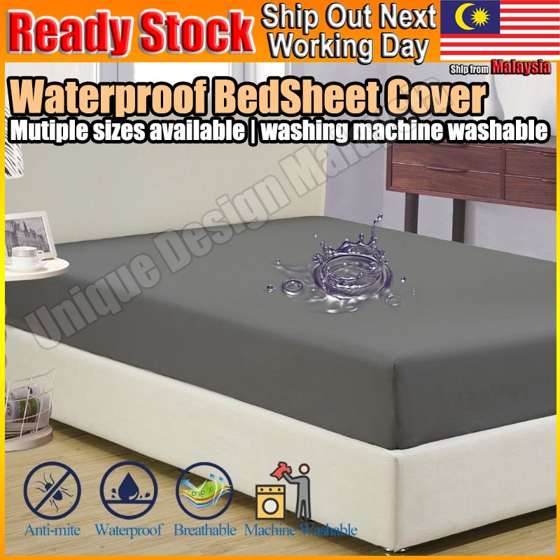 Waterproof Bed Sheet Cover Mattress Protector Fitted Cadar Katil