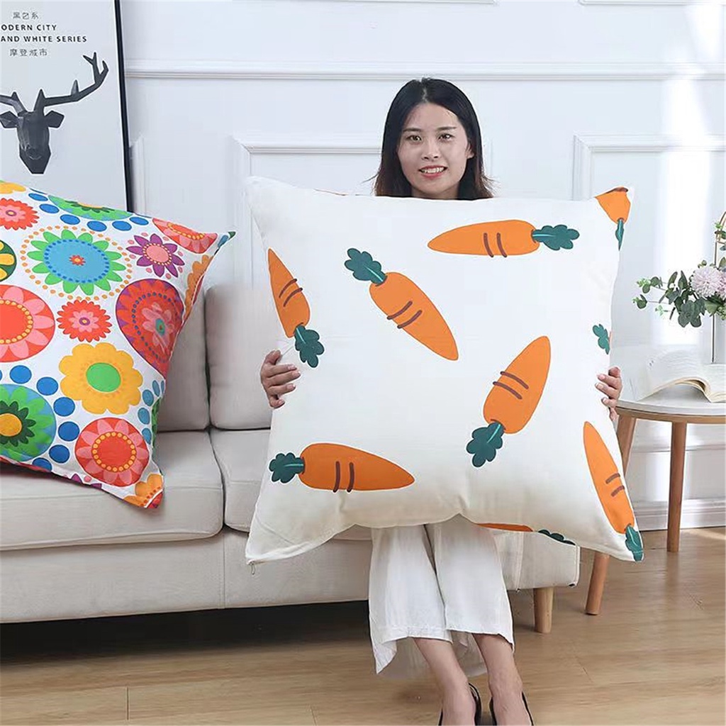 Double sided Large pillow case 70x70.65x65.60x60.55x55. Room Decor home Sofa Art cushions covers. Shopee Malaysia