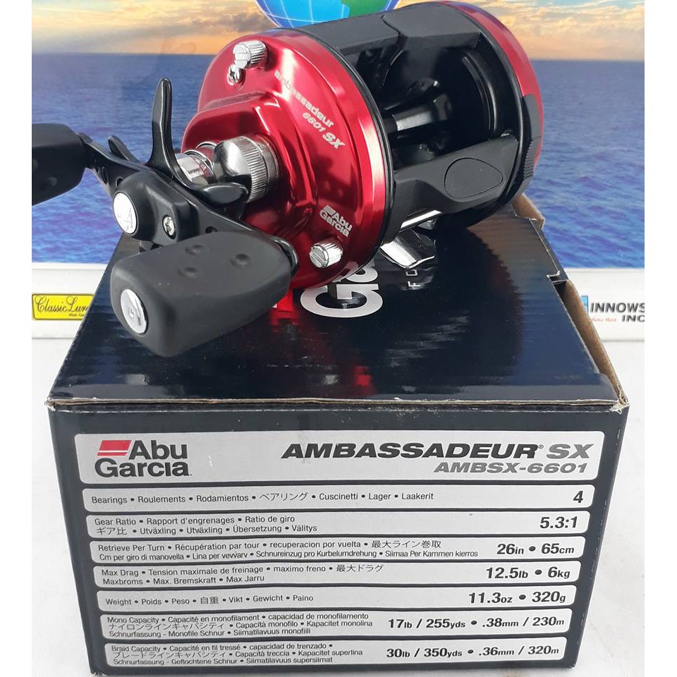 Abu Garcia AMBSX-6601-LH Ambassadeur SX Round Baitcasting Reel | Shopee  Malaysia