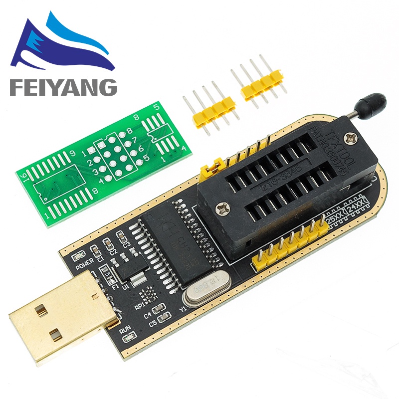 CH341A 24 25 Series EEPROM Flash BIOS USB Programmer Module + SOIC8 ...