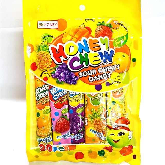 [Halal] Honey Chew Candy Sour Chewy Slice Fruits 长型水果软糖 [Ready Stock
