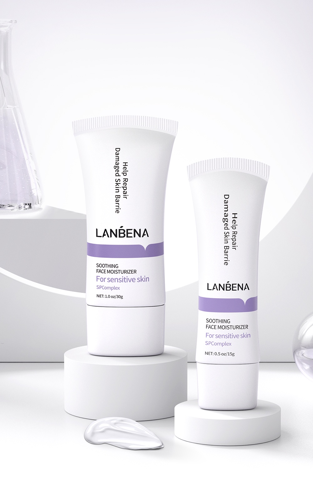LANBENA Soothing Face Moisturizer Repair Cream Relieves Redness